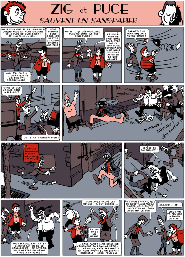  Une aventure en Bande dessinée de Zig, Puce et Alfred : Zig & Puce sauvent un sans-papier